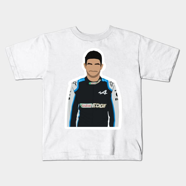 Esteban Ocon for Alpine F1 2021 Kids T-Shirt by royaldutchness